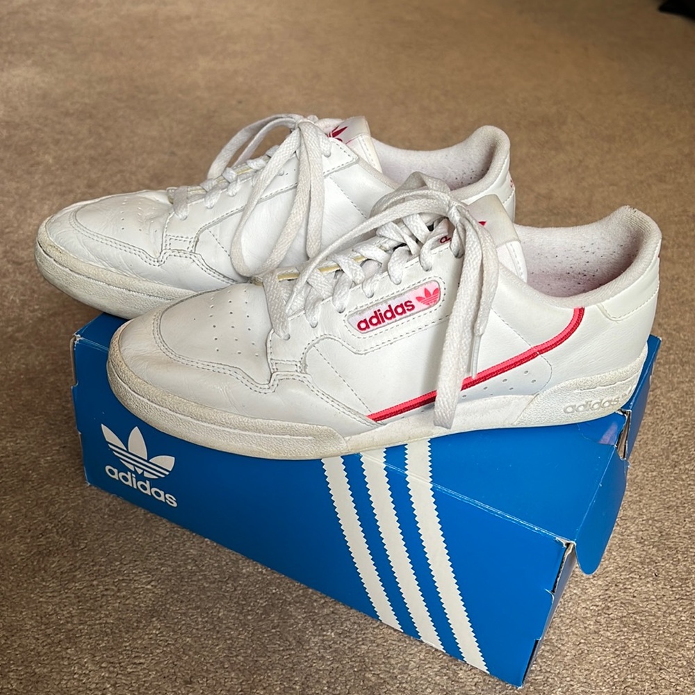 Adidas white sneakers